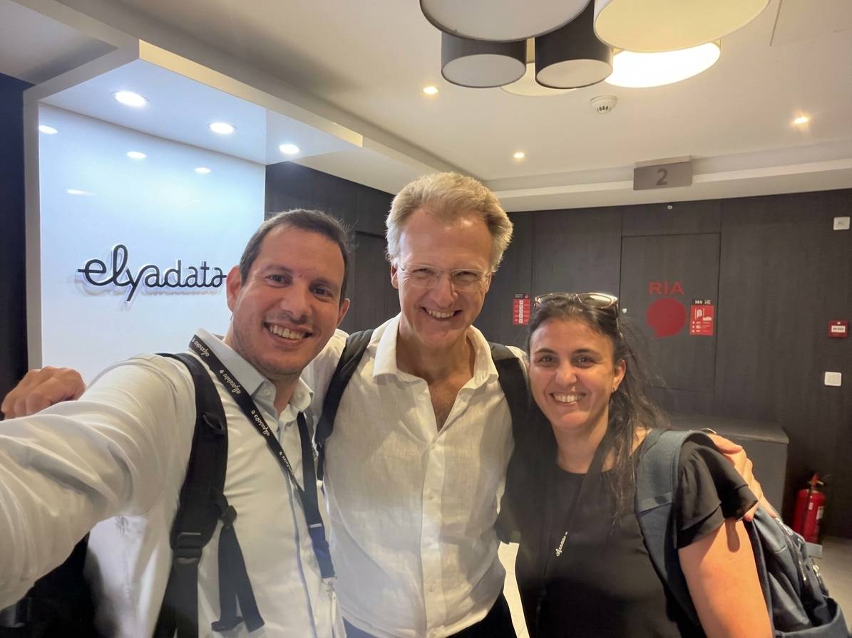 Salim Jouili, Luca Pepere and Hana Belmabrouk at the Elyadata office